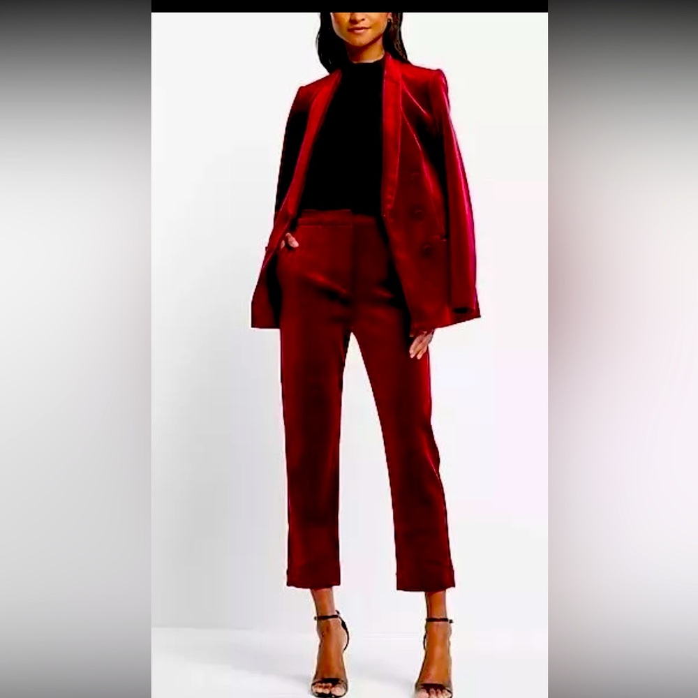 Burgundy Suede Women’s Suit